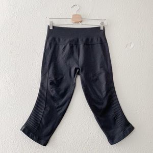 Lululemon Flow and Go Dark Grey Crops